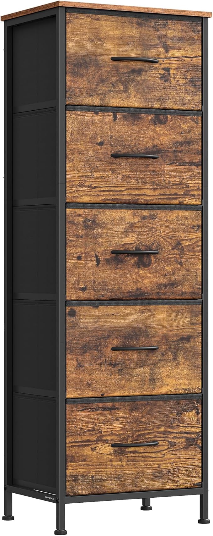 SONGMICS Dresser for Bedroom, Chest of Drawers, 5 Non-Woven Fabric Drawers by SONGMICSbySONGMICSHOME