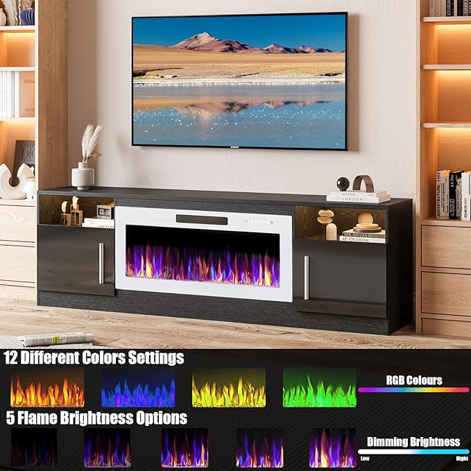 VITESSE TV Stand Fireplace - Image 5