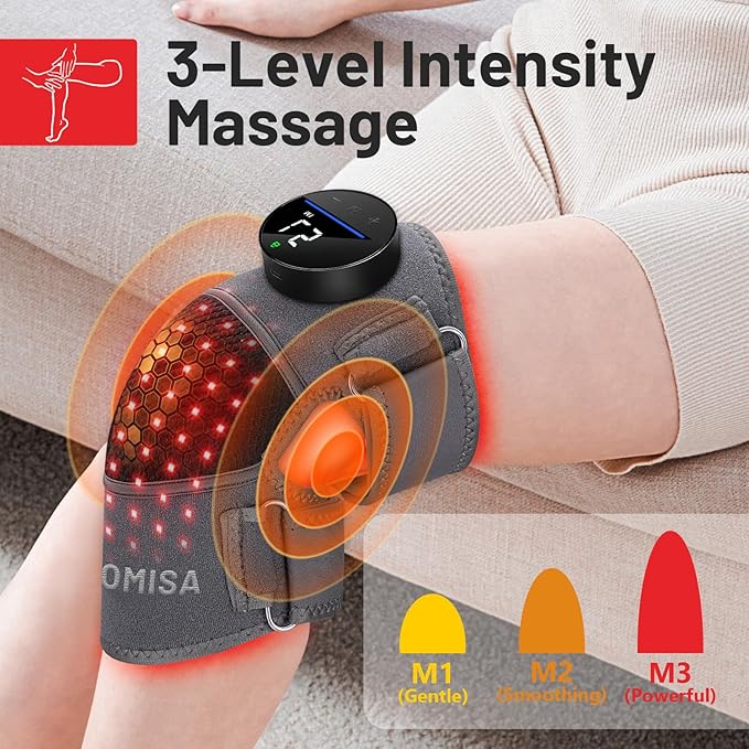 Red Light Therapy Knee Brace &Vibration Knee Massage, 660nm & 850nm - Image 3