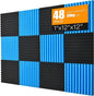 Sound Proof Foam Panels for Wall 48 Pack Acoustic Panels Sound Absorbing 1" X by Saiqiang