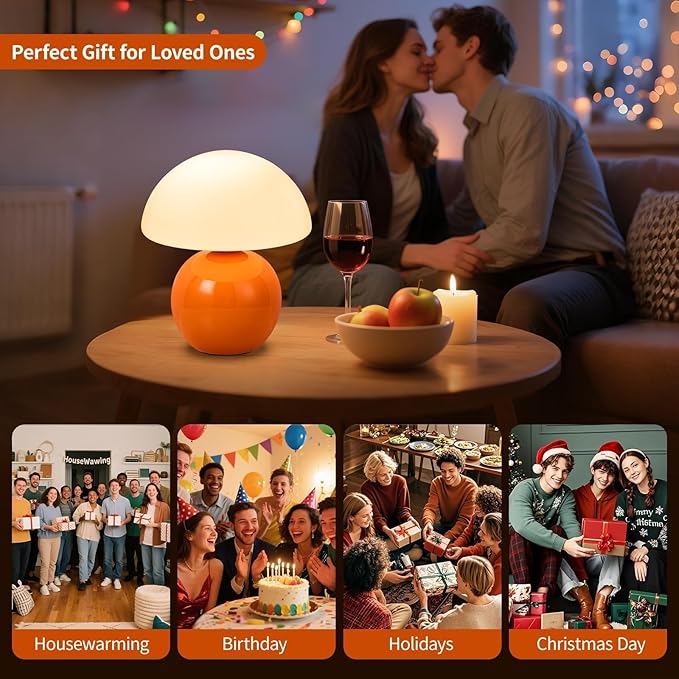 Mushroom Table Lamp, Dimmable Ambient Lighting - Image 9