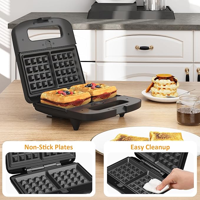 Sunvivi 3 in 1 Electric Sandwich Maker: Panini Press Grill and Waffle Iron Set - Image 7