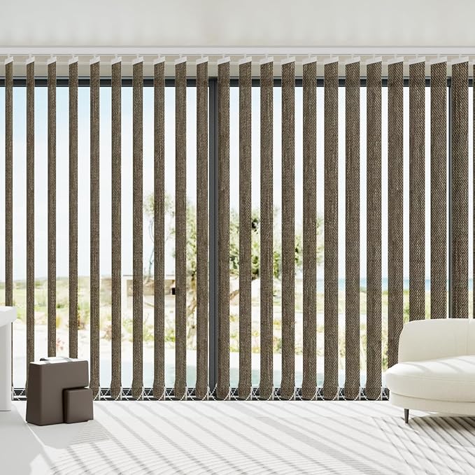 Blindify Motorized Vertical Blinds, Light Filtering Sliding Door Shades - Image 2