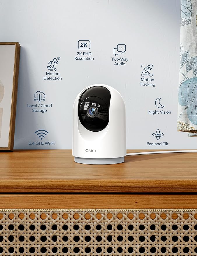 GNCC Indoor Security Camera, 2K Cameras - Image 2