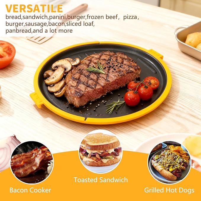 9.5" Microwave Grill Pan & Crisper Tray - Image 4