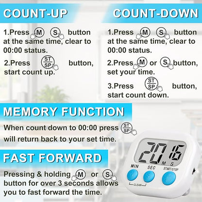 ZILLEEN Classroom Timer for Kids Teachers 4 Pack Digital Timers - Image 7