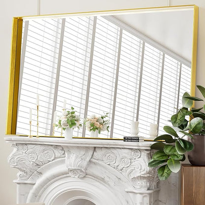 Koonmi 36x60 Inch Metal Framed Bathroom Mirror - Image 3