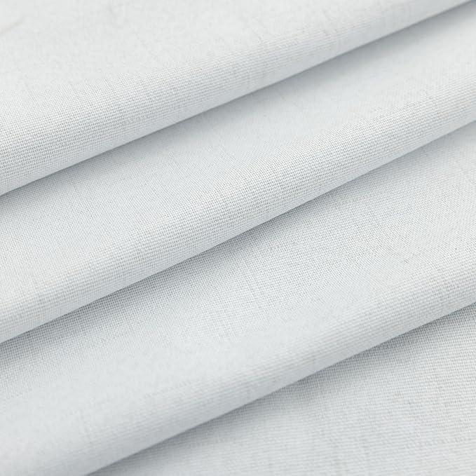 KOUFALL 102 Inches Long Curtains, Linen Blackout White Back Tab Pleated Curtains - Image 7