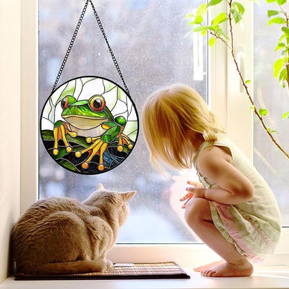DASTOLL Stained Glass Window Hanging, and Mom 9.8 in - Image 2
