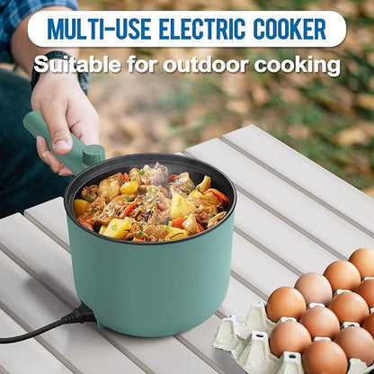 Topwit Hot Pot Electric, 1.5L Ramen Cooker, Portable Non-Stick Frying Pan - Image 4