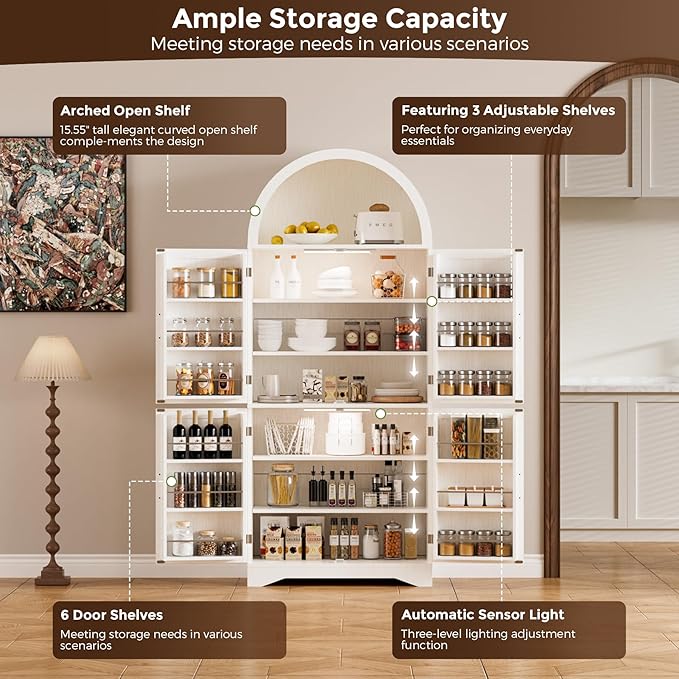 Arched Kitchen Pantry Cabinet - Image 4