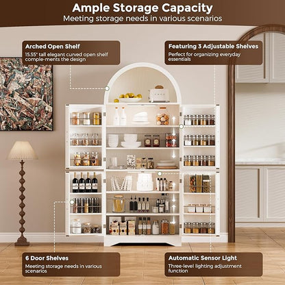 Arched Kitchen Pantry Cabinet - Image 4