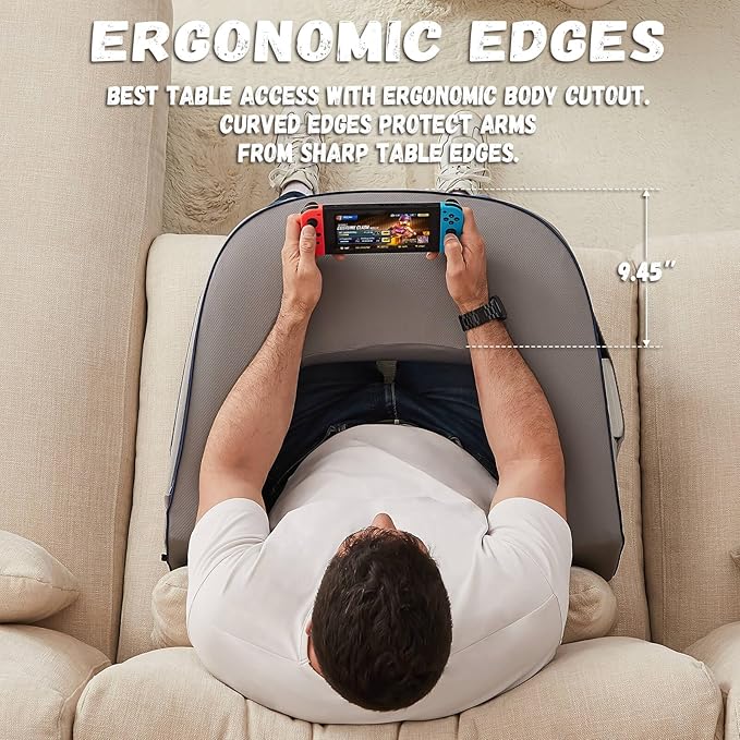 Reading Pillow for Gaming, Extra Large Laptop Pillow for Adult, Memory Foam Lap - Image 2