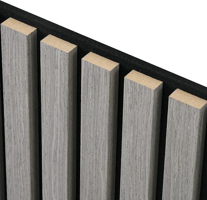 HOMCOM 4 Pack 3D Acoustic Panels, Wood Slat Wall Paneling - Image 9