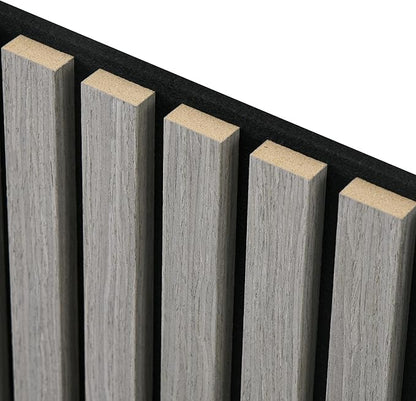 HOMCOM 4 Pack 3D Acoustic Panels, Wood Slat Wall Paneling - Image 9