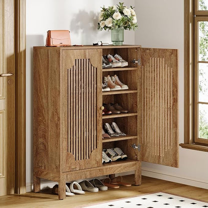 Tribesigns Shoe Cabinet with Doors, 5-Tier Shoe Storage Cabinet with Adjustable by Tribesigns