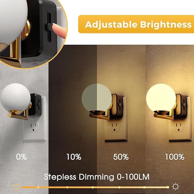 L LOHAS LED Night Lights Plug Into Wall, Dusk to Dawn Sensor, Soft White 3000K - Image 3