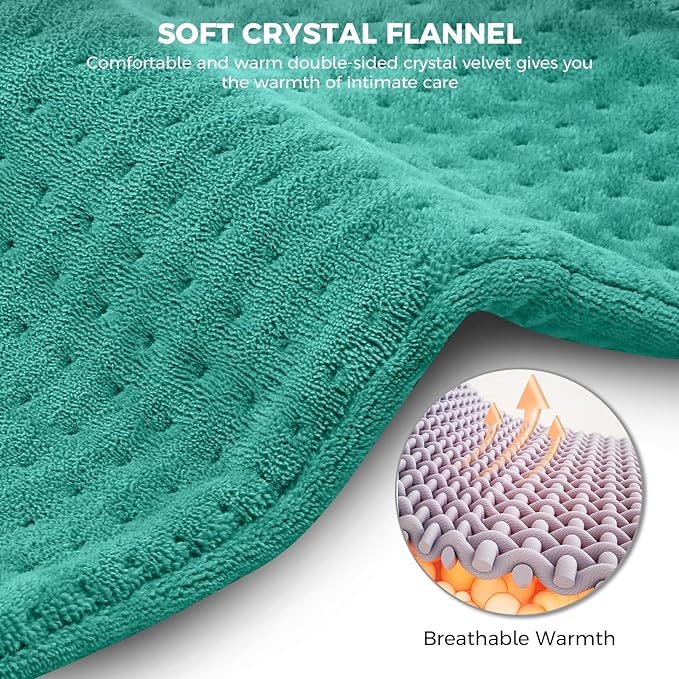 NOWWISH Heating Pad for Back Pain Relief & Period Cramps, 33x17 Inches Electric - Image 6