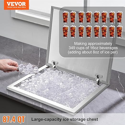 VEVOR Drop in Ice Chest, Commercial Ice Bin - Image 2