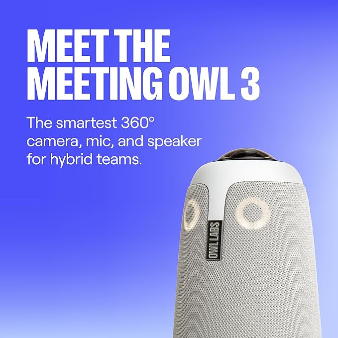 Meeting Owl 3 Premium Pack: 360-Degree, 1080p HD Smart Video Conference Camera - Image 2