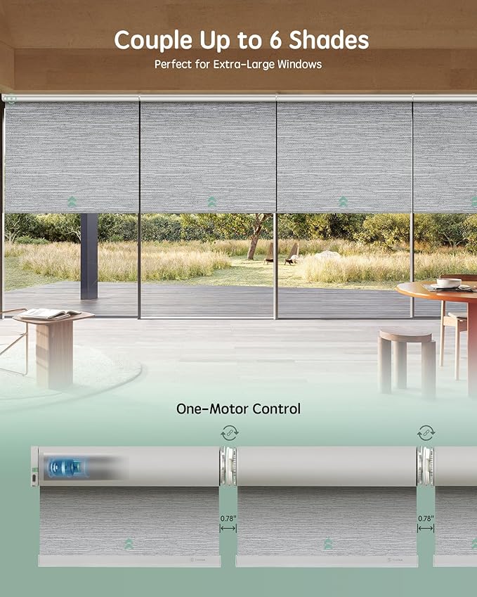 Yoolax Smart Coupled Roller Shades Compatible - Image 2