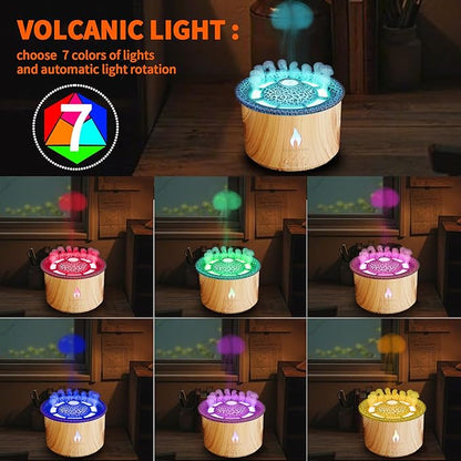 BOHOFAM Aroma Essential Oil Diffuser 360 ML, Volcano and Flame - Image 2