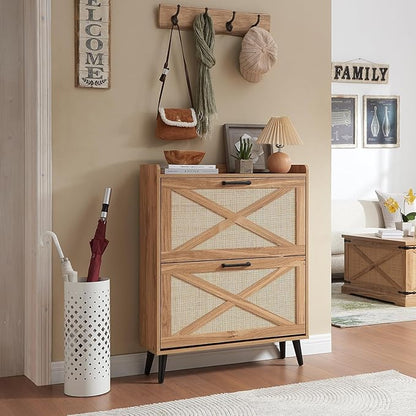 Shoe Storage Cabinet, Boho Shoe Organizer by Barnyatoh