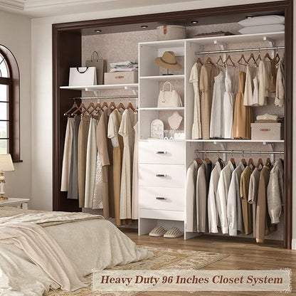 Armocity 96 Inches Closet System, 8FT Walk In Closet Organizer - Image 9