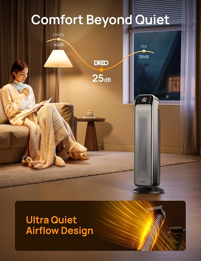 DREO Space Heater Indoor, 3 Modes, Overheating & Tip-Over Protection, Electric - Image 6