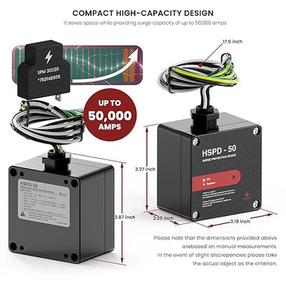 HSPD Square Whole Home Surge Protective Device, Type 1 SPD, Whole House Surge - Image 3