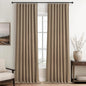 RustBrown Black Out 96 Inch Long Boho Curtains 2 Panel Set, Farmhouse Curtains by QJMYDECO
