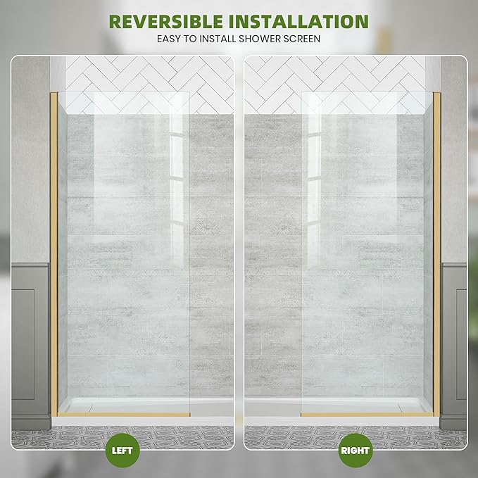 Fixed Glass Shower Panel, 5/16" Tempered Glass Shower Door Screen Easy to Clean - Image 6