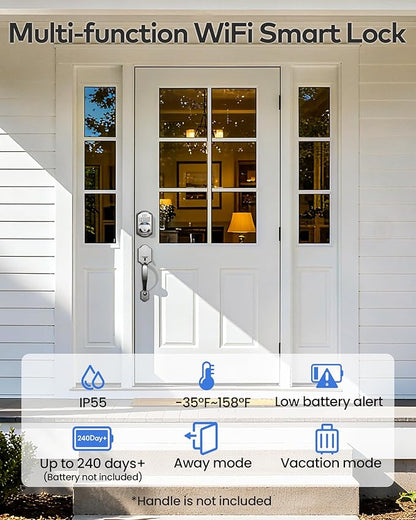 TEEHO TE012W WiFi Smart Lock, Fingerprint Door Lock - Image 6