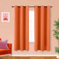 KOUFALL 42x72 Inches Long Orange Blackout Curtains by KOUFALL