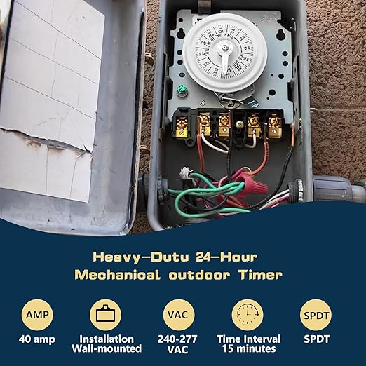 T101M Mechanical Time Switch, 24-Hour 120 V Mechanical Time Switch, Mechanism - Image 5