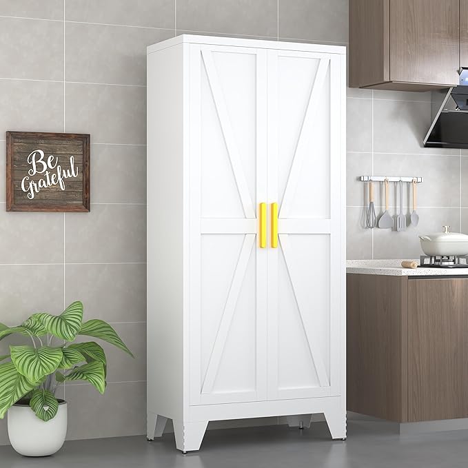 71" Tall Pantry Cabinet, Kitchen Pantry Storage Cabinets - Image 7