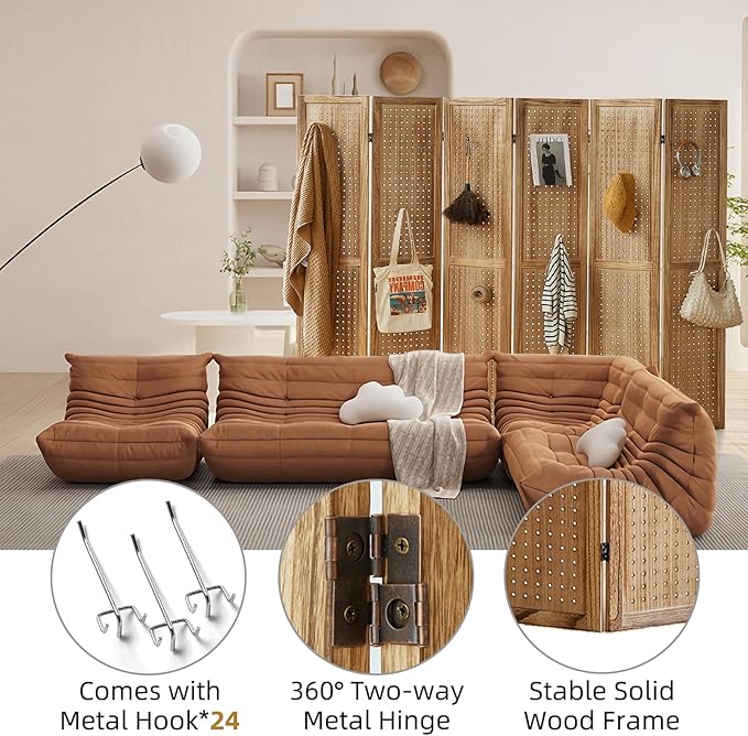 Asnefeli Pegboard Display Room Divider - Image 2