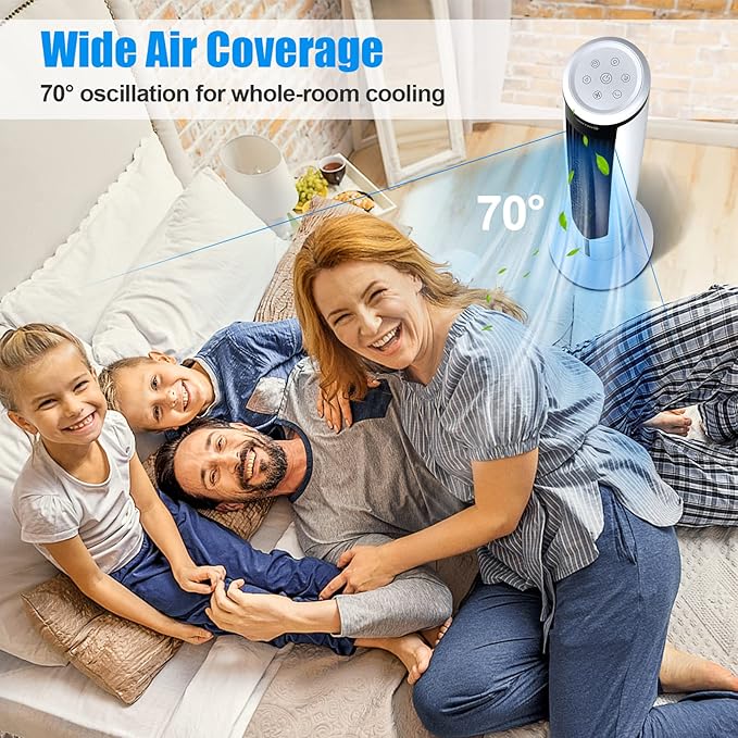 COSTWAY Evaporative Air Cooler, 41-inch Portable Oscillating Air Cooler - Image 5