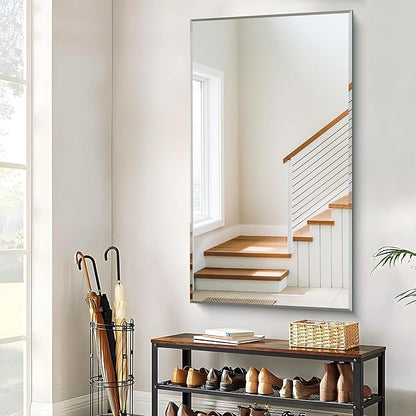 CILIBER Large Beveled Mirror, 30x55 Frameless Beveled Bathroom Mirrors - Image 7