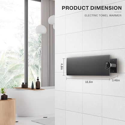 K&KALONZO Electric Towel Warmer, 18.8" W x 4.8" H Wall-Mounted Towel Heater - Image 7