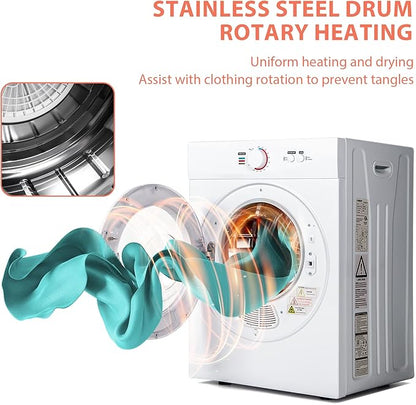 Euhomy Compact Dryer 1.8 cu. ft. Portable Clothes Dryers - Image 3