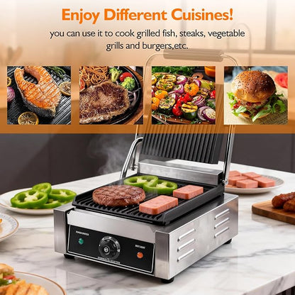 1800W Commercial Indoor Electric Grill & Panini Press - Image 3