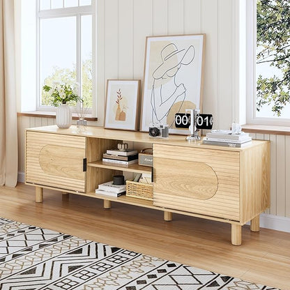 Bifins 63inch Wood TV Stand for Televisions up to 70 Inches, Mid Century Modern - Image 7