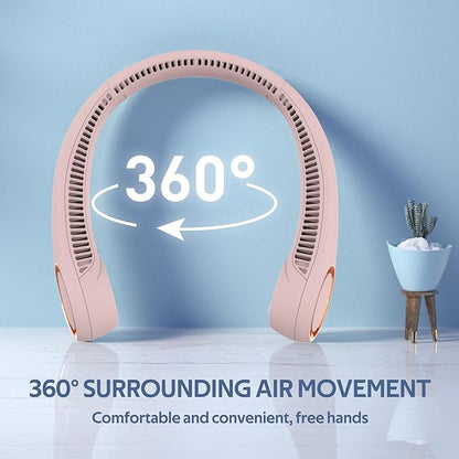 Portable Neck Fan, Hands Free Bladeless Fan, 360° Cooling Personal Fan - Image 2