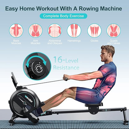 Rowing Machine, Wenoker Magnetic Rower Machine - Image 5
