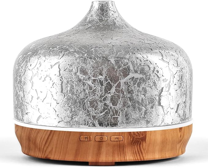 Porseme 500ml Essential Oil Diffuser Silver Plated Glass Aromatherapy by Porseme
