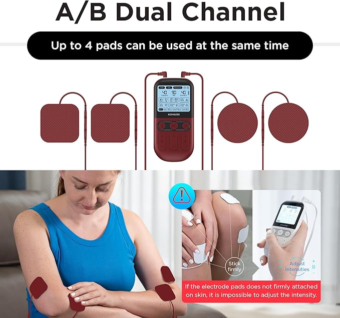 4 in 1 - D.I.Y & Tens Unit & EMS & Massage Muscle Stimulator, Dual Channel TENS - Image 5