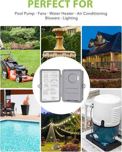 BN-LINK Pool Pump Timer, Outdoor Indoor Smart Wi-Fi Timer Box, 2HP 40A Max - Image 8