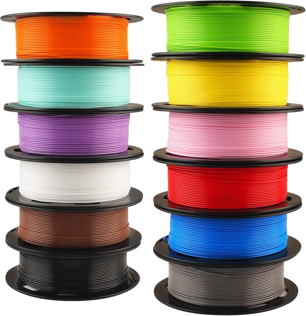1.75mm 3d printer normal pla filament 12 bundle, main product view