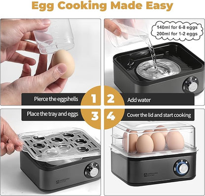 Annie & Mia Design Electric Egg Cooker, Stainless Steel 8 Egg Capacity egg - Image 5